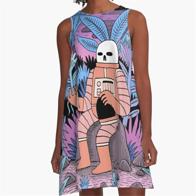 

Fashion Women summer dresses the meadow pattern Printed A-Line Boho Dress for women harajuku Sexy ladies mini short beach dress
