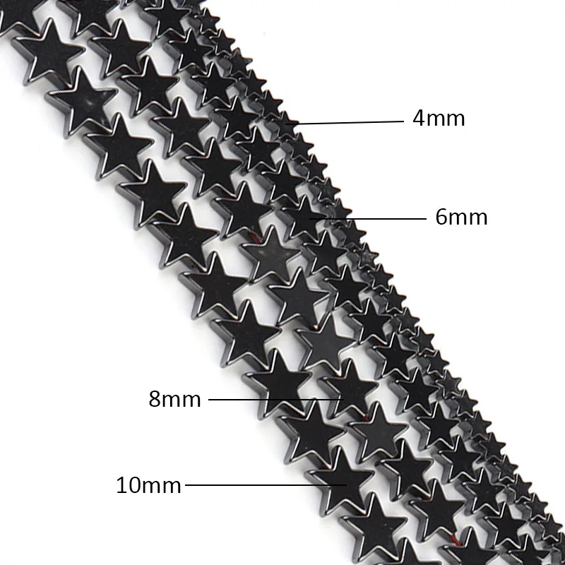 

Black Gallstone Beads Chain Bracelet Flat Five-pointed Star Shape Beaded Jewelry Ladies Bracelets Can Be Wholesale Handicrafts