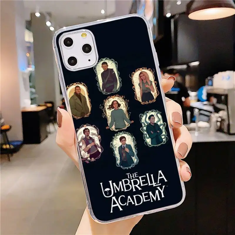 

The Umbrella Academy cartoon Phone Case Transparent soft For iphone 5 5s 5c se 6 6s 7 8 11 12 plus mini x xs xr pro max