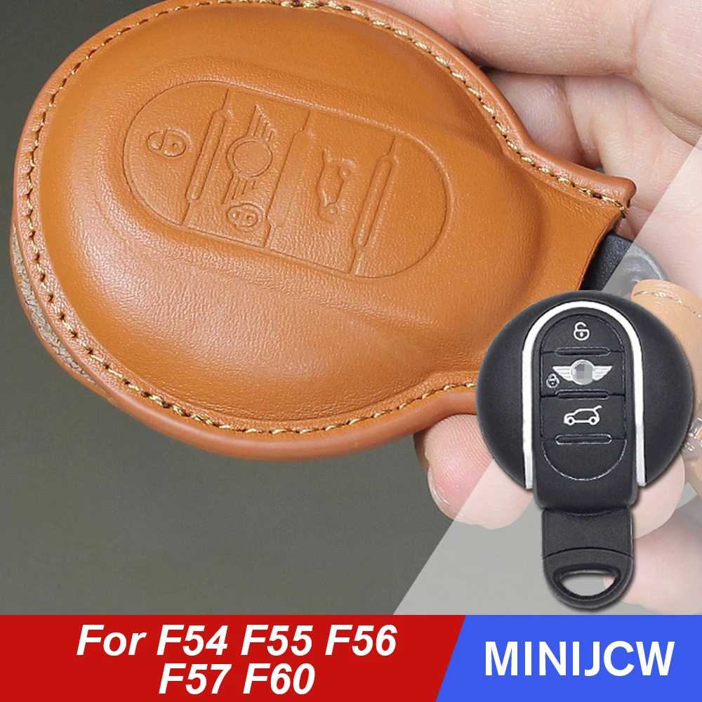 Кожаный чехол для ключей автомобиля защитный Mini Cooper One S JCW F54 F55 F56 F57 F60 аксессуары |
