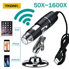1600X 1000X Wi-Fi электронные портативные цифровые USB-интерфейсы электронные стерео микроскопы 8 светодиодный ных кронштейнов для Android IOS ПК