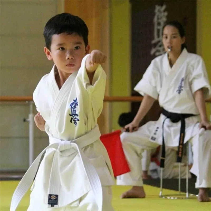 Kyokushinkai форма карате одежда с длинным рукавом для фитнеса белая униформа