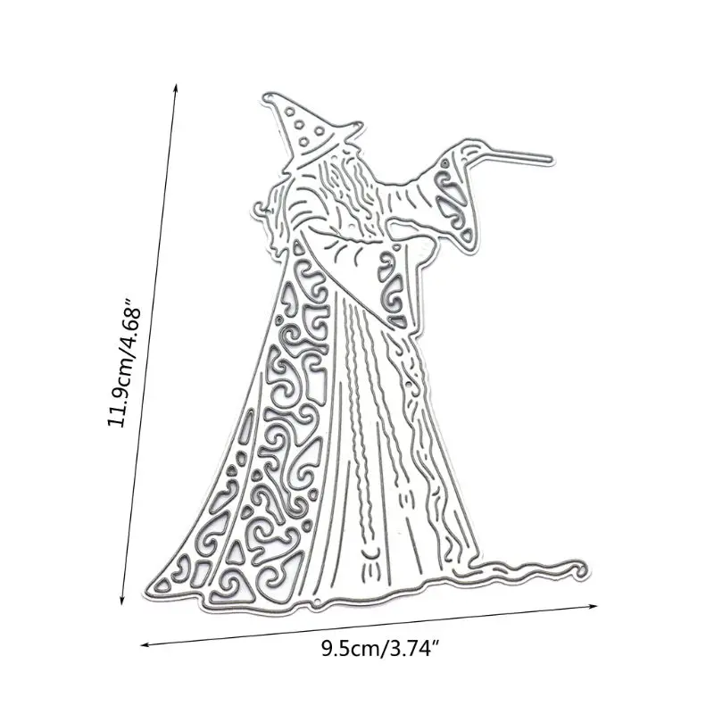 

Halloween Wizard Metal Cutting Dies Stencil Scrapbooking DIY Album Stamp Paper Card Embossing Decor Craft New Dies for 2020