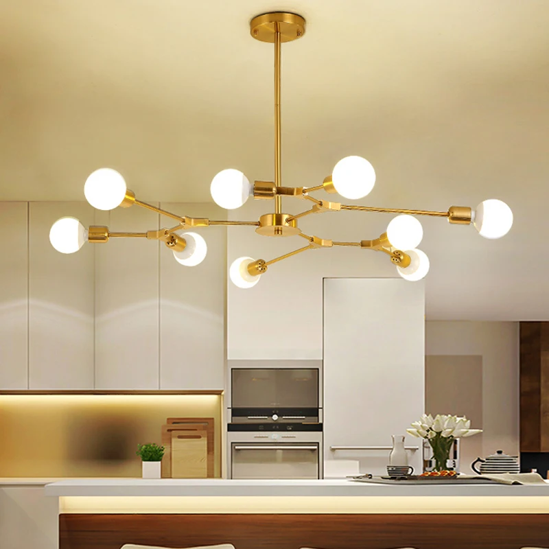 Светодиодная люстра в скандинавском стиле для гостиной современный светильник