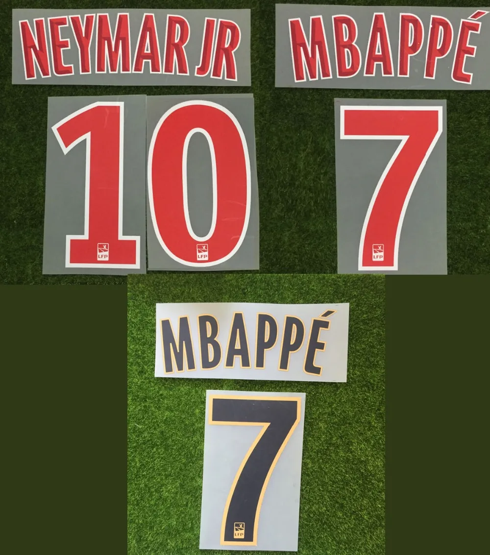 1819 Ligue 1 Neymar Jr Nameset Mappe Cavani Di Maria Draxler Флокирование Настройка Nameste теплопередача