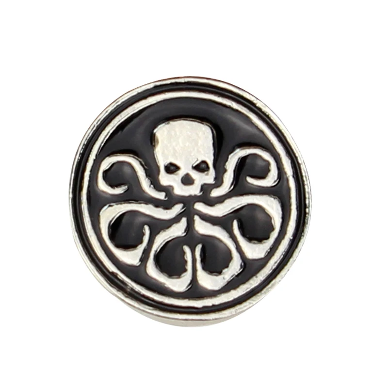 1 шт. Marvel Comics s.h.i.e.l. D. Hydra Логотип Щит металлический брелок супергерой Мстители Капитан Америка Осьминог Брелок - Цвет: pin