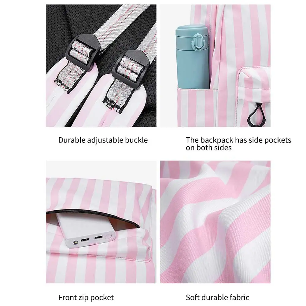 

3pcs Set High School Bags For Teenage Girls 2020 Canvas Travel Backpack Women Bookbags Laptop Storage Pencil Case Bento Bag