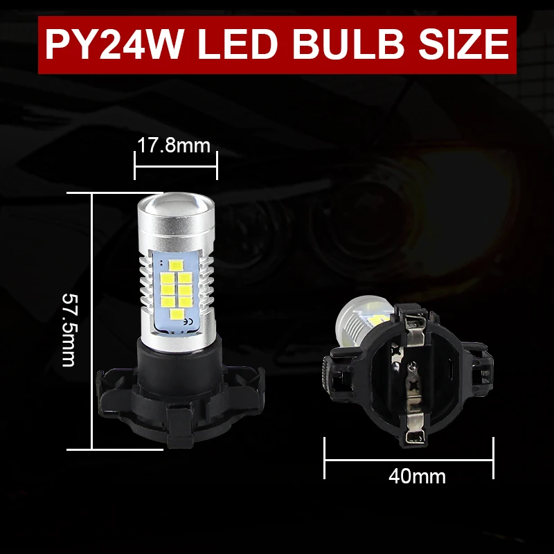 Светодиодсветодиодный сигнасветильник лампы PY24W 5200 5200s 12190NA PY24WNA 2 шт. | Автомобили