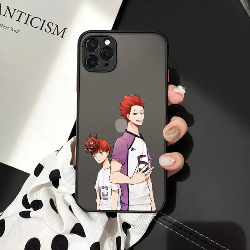 

Haikyuu volleyball anime Tendo Satori Phone Case matte transparent For iphone 7 8 11 12 plus mini x xs xr pro max cover