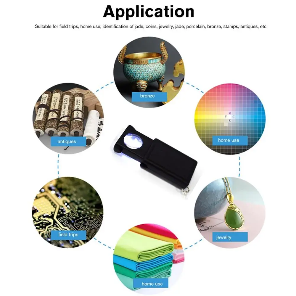 45X лупа мини микроскоп Ювелирные изделия антиквариат идентификация