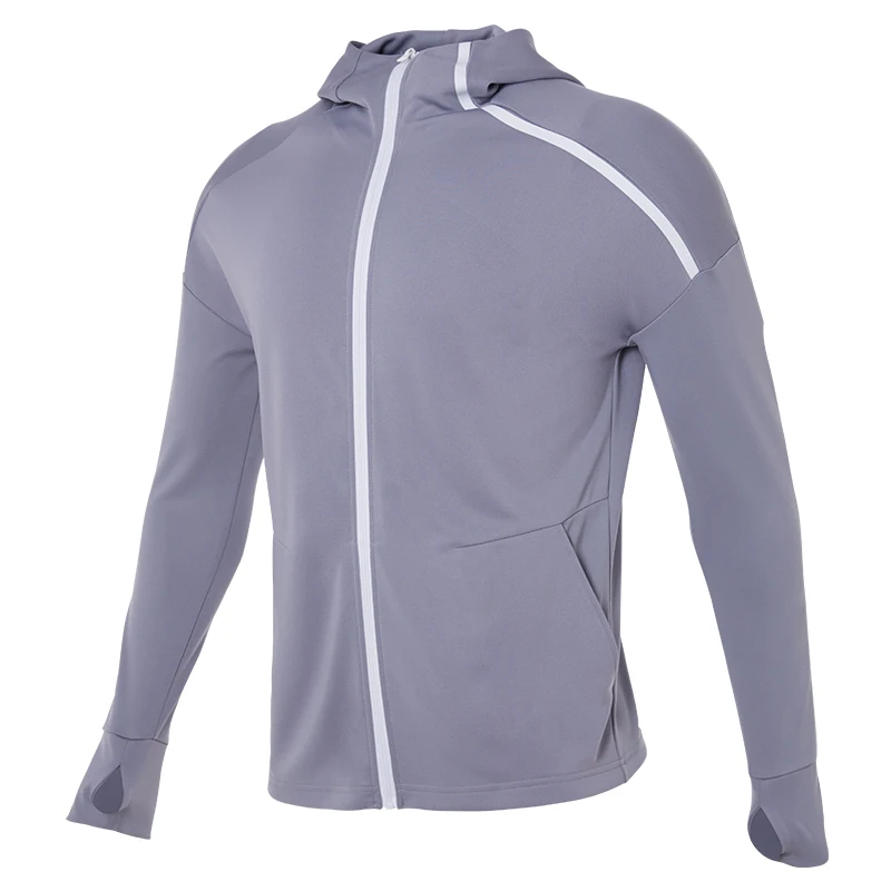 Vansydical, мужские спортивные куртки, спортивные куртки с капюшоном, на молнии, с длинным рукавом, Осень-зима, для улицы, для фитнеса, тренировки, бега, спортивная одежда, топы - Цвет: MBF9228