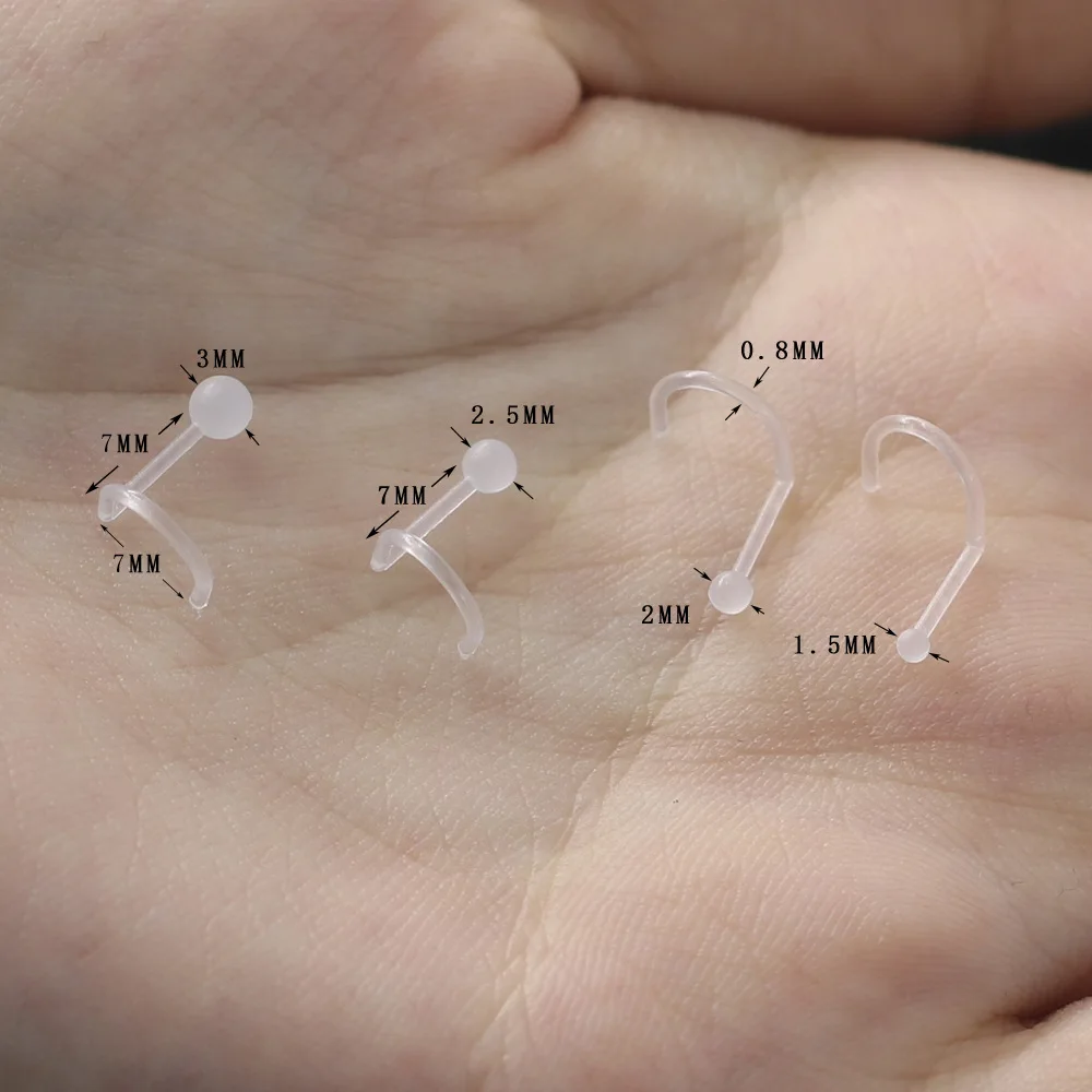 Пистолет 10 шт. акриловые бусины в стиле панк для пирсинга носа украшения губ