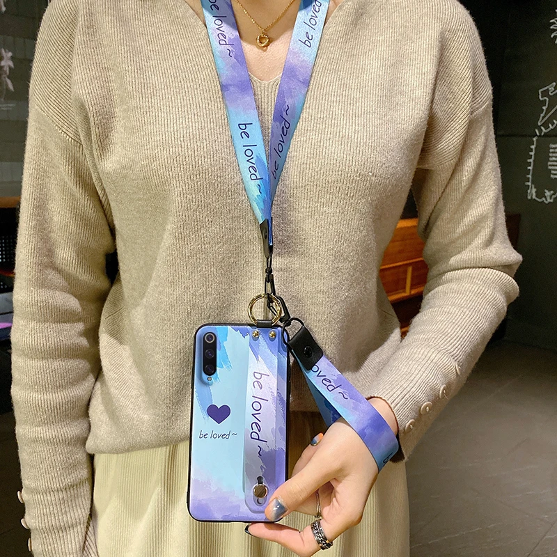 Чехол для Samsung S21 Ultra S20 FE S10 Lite S8 S9 Plus Note 20 10 + 8 9 ремешок на руку шею акварельный