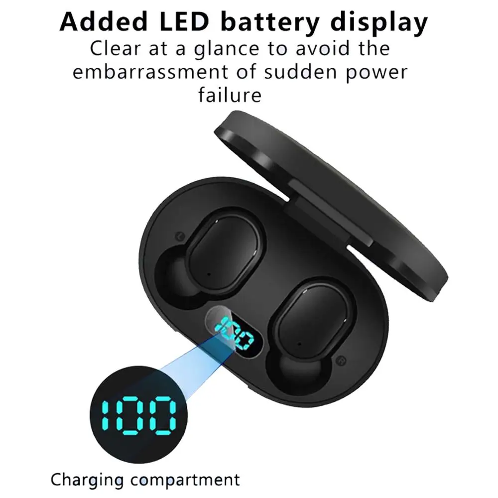A6L наушники-вкладыши TWS Bluetooth наушники BT5.0 LED Дисплей для Redmi Airdots Кнопка Управление