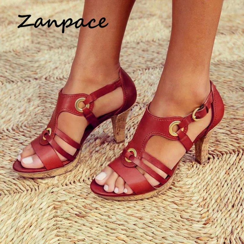 

2021 летнее платье в европейском стиле; Босоножки на водонепроницаемой платформе с металлической пряжкой; Туфли на высоком каблуке Женская о...