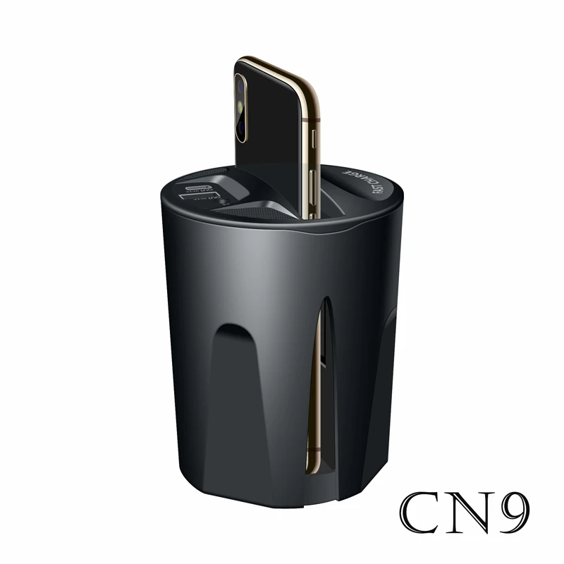 CN9 696X9 10 Вт быстрое автомобильное беспроводное зарядное устройство держатель чашки Автомобильная Подставка для зарядки Qi для iphone 8 X XS MAX/XR/X/8 PLUS для samsung note11/10/S9/8 - Тип штекера: CN9
