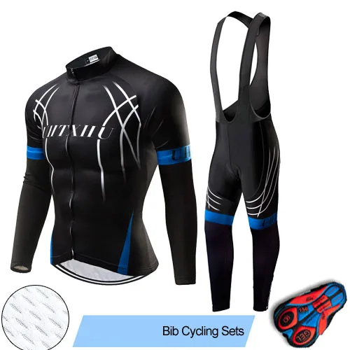 Bib Cycling Set Uhtxhu, осень-весна, набор для велоспорта, одежда для велоспорта, набор для велоспорта, мужские майки для велоспорта, наборы для велоспорта - Цвет: Bib Cycling Set