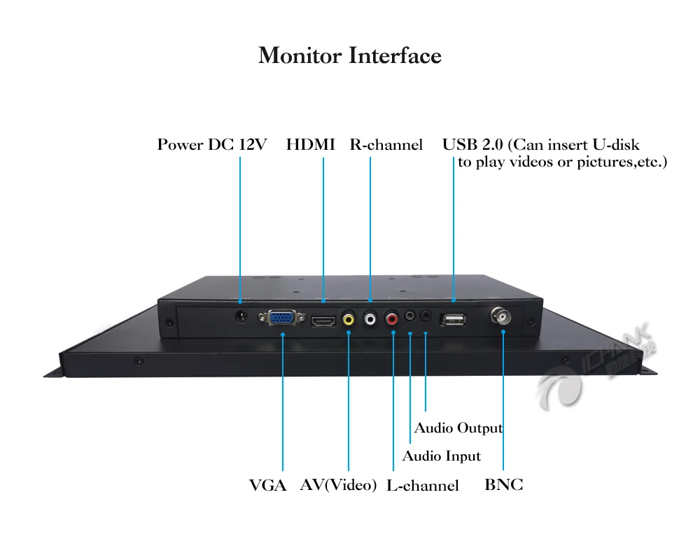 ZK140TN-56/14 дюймов 1920x1080p ips VGA HDMI Встроенный динамик Встроенный Открытая Рамка ПК монитор ЖК-экран USB u-диск видео плеер