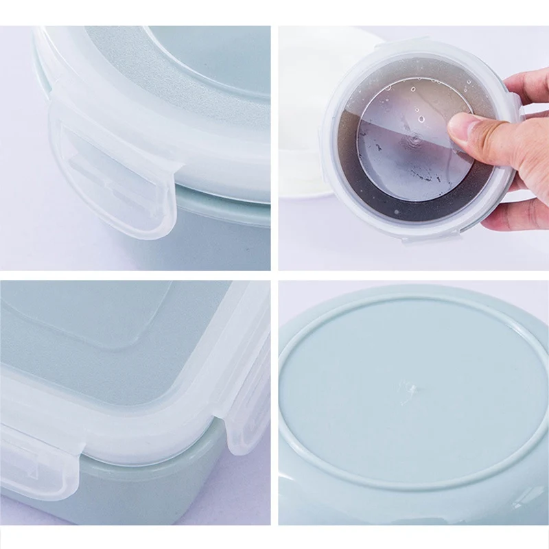 Горячая Распродажа портативная коробка для обеда детей большая емкость круглая