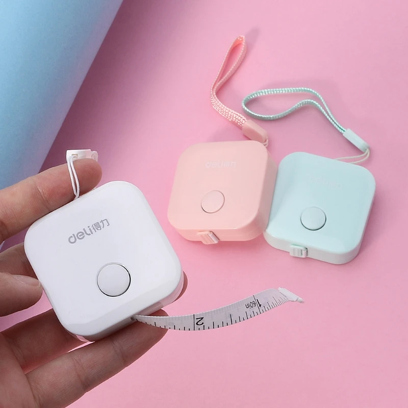 

1.5m*7mm Candy Color Small Plastic Retractable Tape Measure Office School Supply