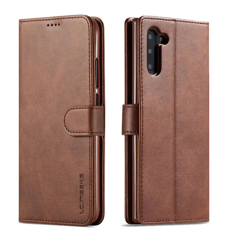 Note10 + кожаный чехол для samsung Galaxy Note 10 Plus откидная крышка 5G кошелек магнитный