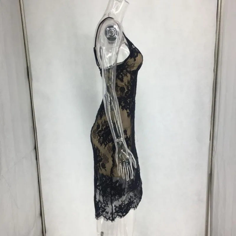 V-neck lace dress women 2020 new off shoulder black backs bodycon nightclub ladies party gandage Vestido | Женская одежда
