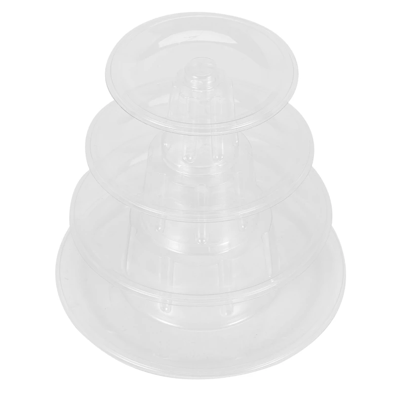 

4 Tiers Round Macaron Tower Stand Cake Display Rack For Wedding Birthday Decor