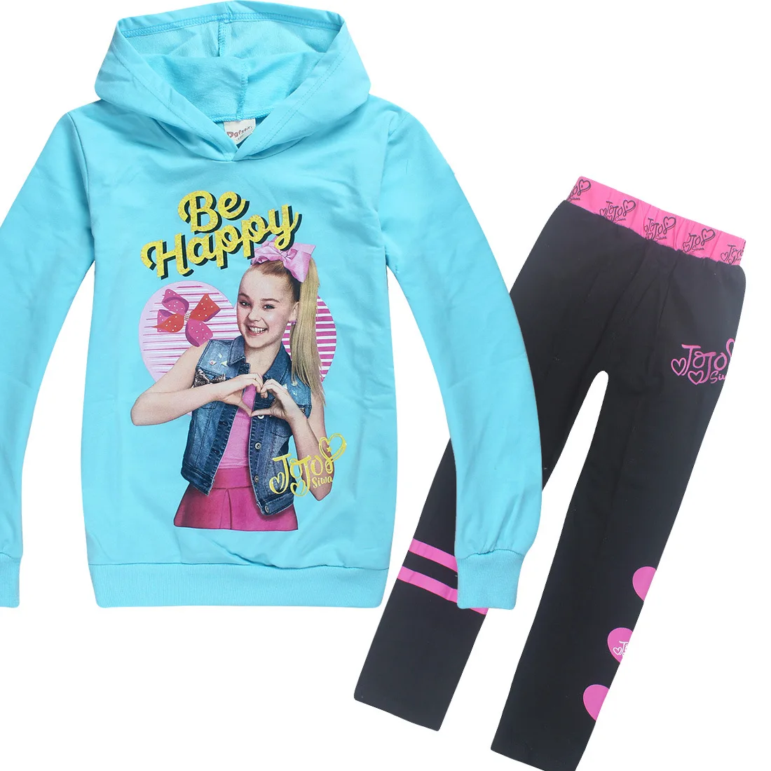 Демисезонный Детский комплект JOJO Siwa толстовки свитшоты леггинсы штаны толстовка
