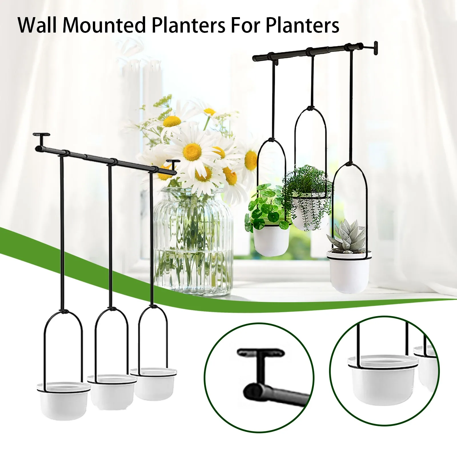 

Настенные горшки для цветов для ферм, вешалки для растений, домашнее украшение для растений, рыболовное искусство