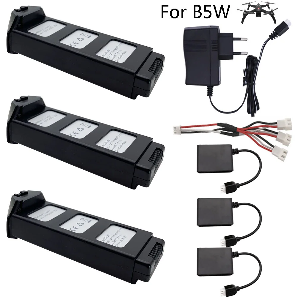 Батарея для MJX R/C Bugs 5W B5W RC вертолет с зарядным устройством 7 4 V 1800mAH LiPo батарея