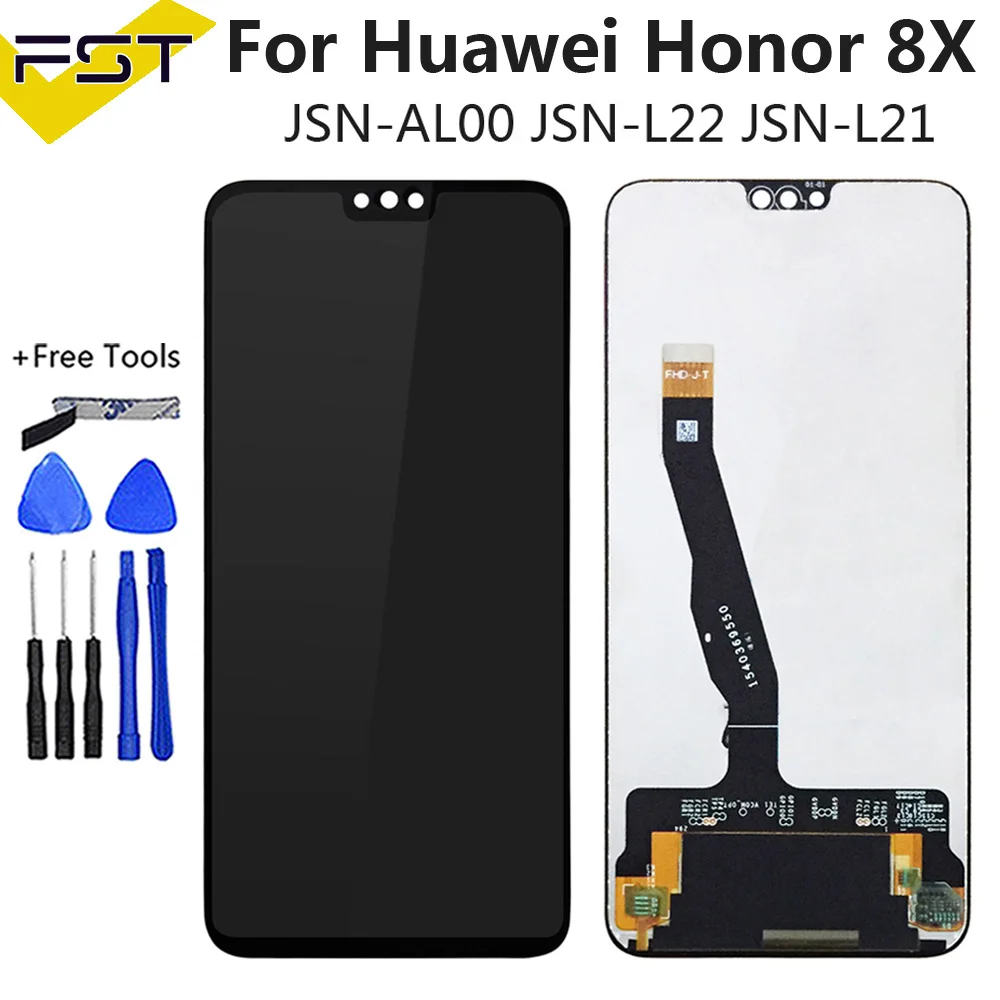 100% новый ЖК экран 6 5 дюйма для Huawei Honor 8X дисплей + сенсорная панель дигитайзер в
