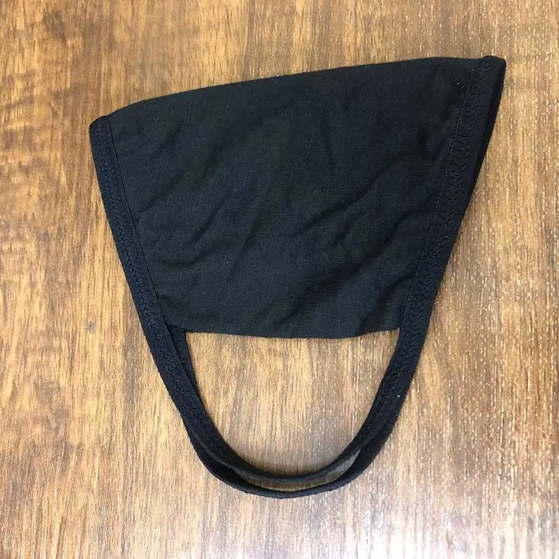 Двухслойная маска для лица черная и белая рта моющаяся многоразовая