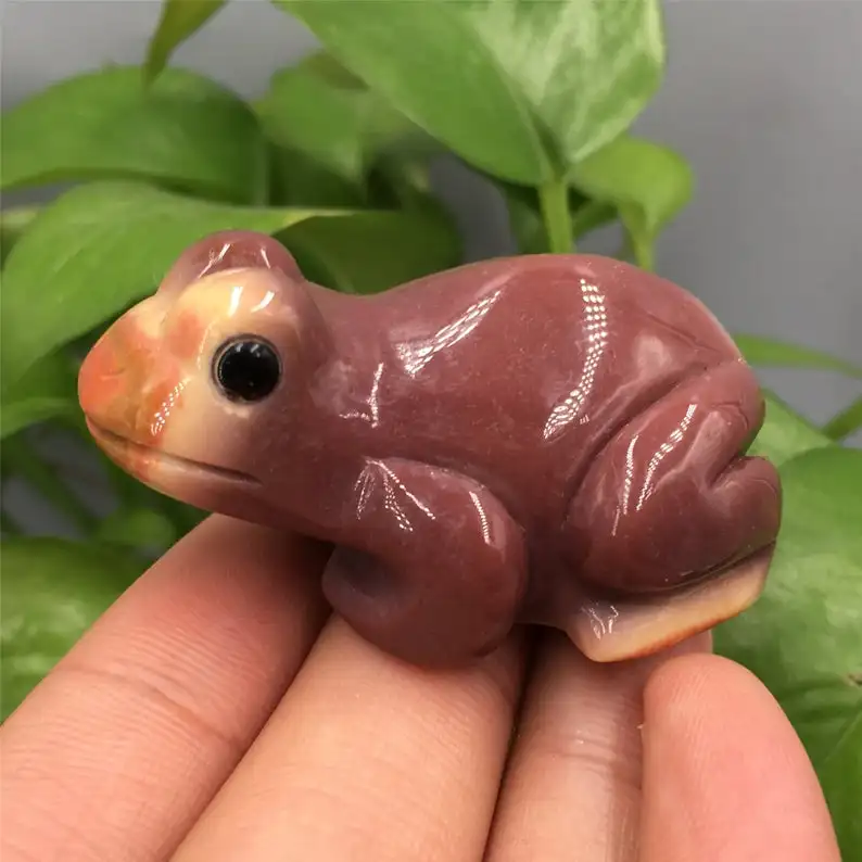 1 шт. натуральная Океаническая яшма кристалл кварца лягушка украшение дома Рейки