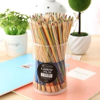 72 pcs four color core with fine core triangle color pencil creative children painting writing pencil korea stationery shop