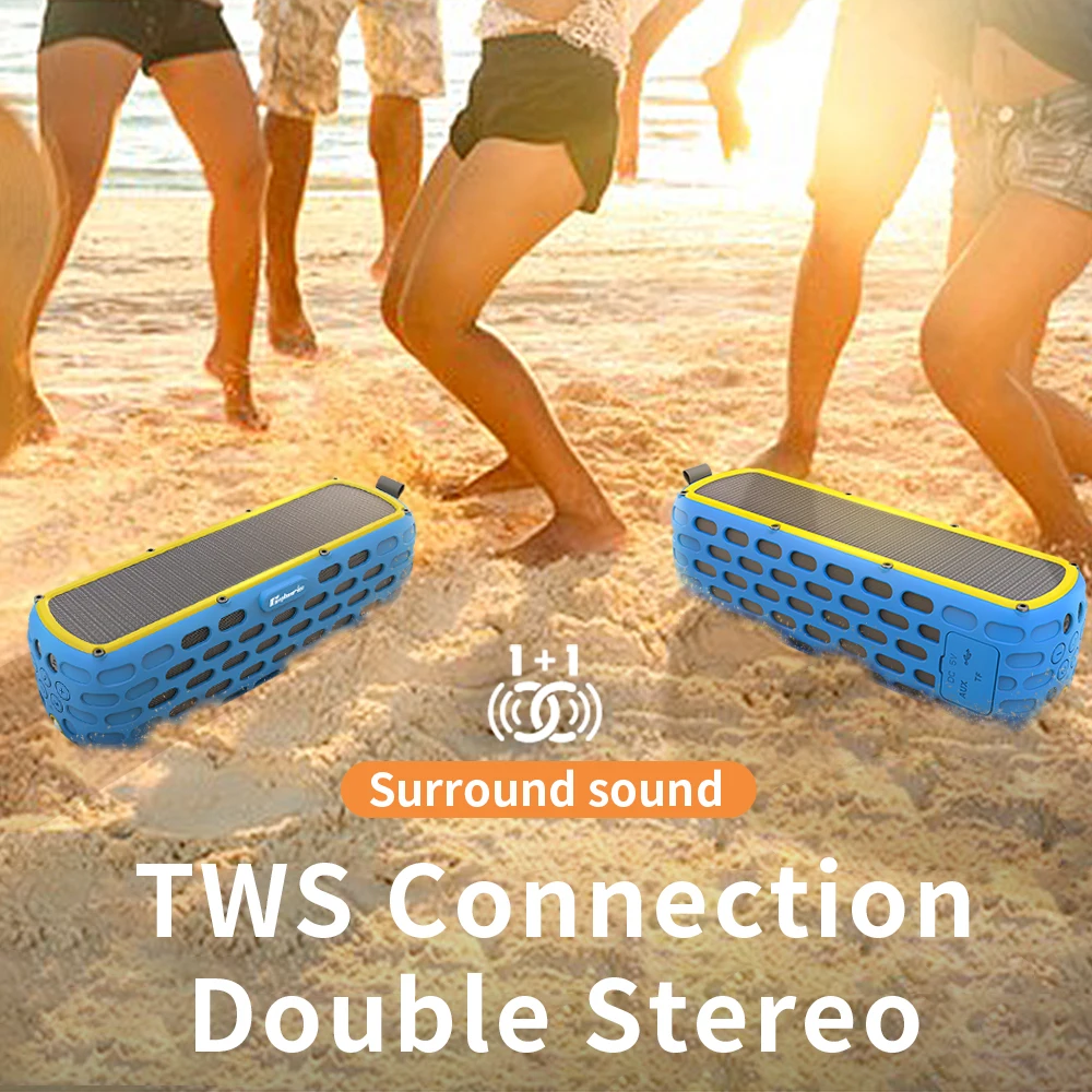 CYBORIS Портативный 20 Вт Bluetooth Динамик Hi Fi бас стерео TFCard/наушники вкладыши TWS/Aux