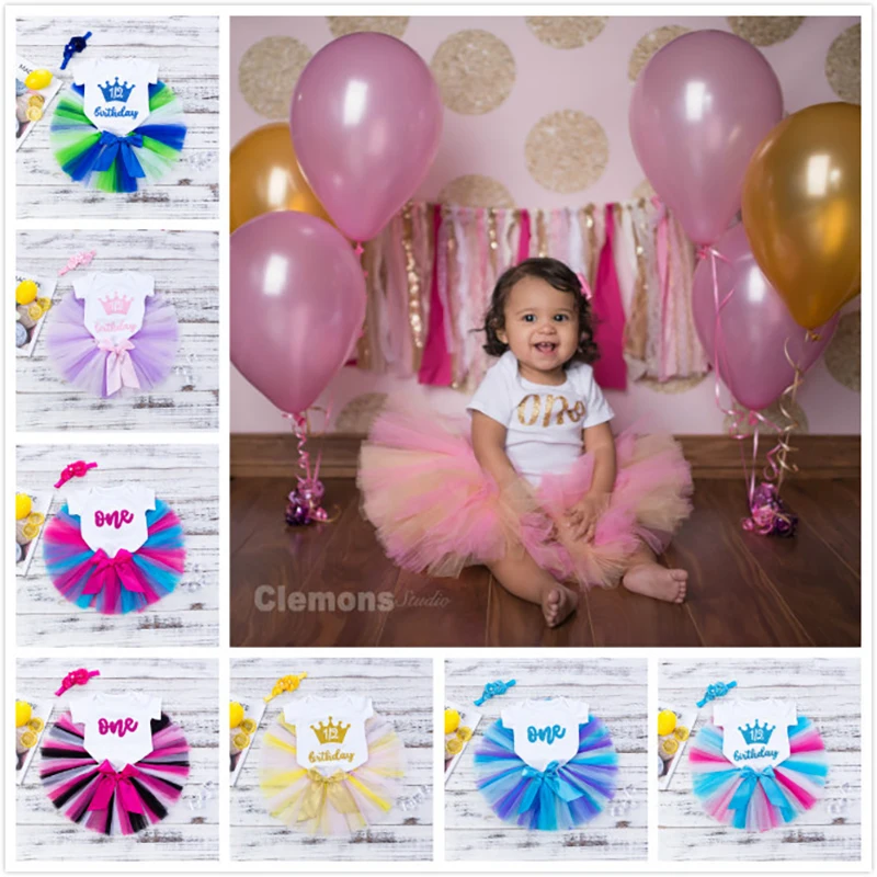 

Rainbow Mini Skirt Children Clothing Sets Baby Girls Skirt Summer Princess Party Tutu Costume Kids Birthday Outfits Suits Gifts