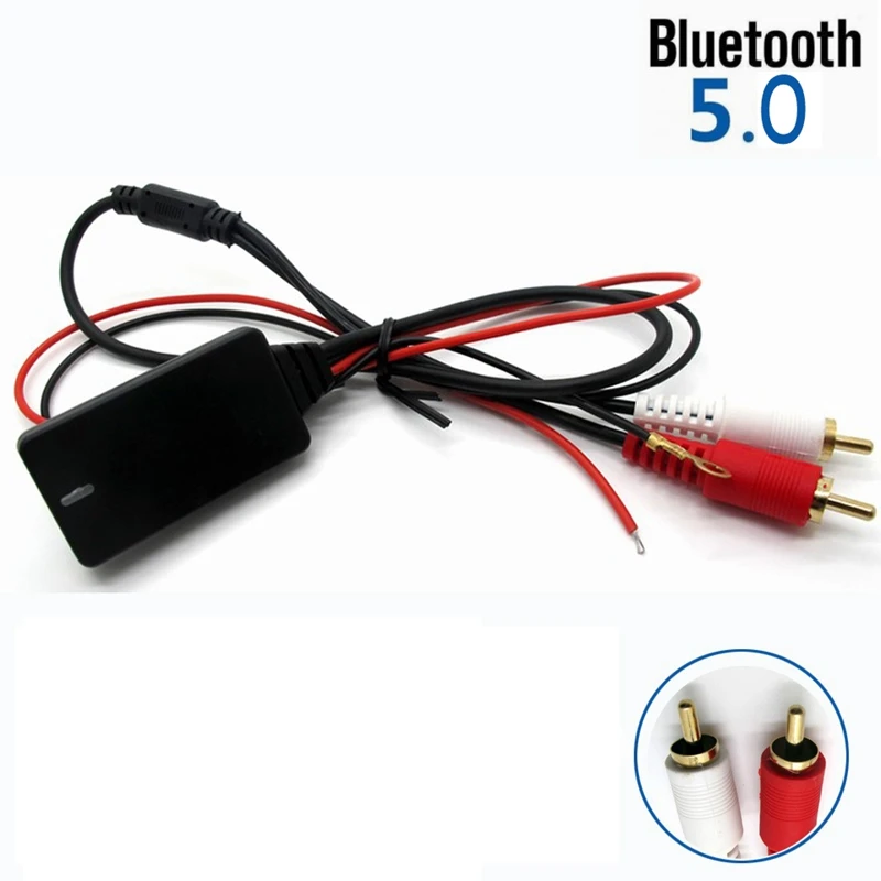 Универсальный модуль приемника Bluetooth AUX адаптер с 2 кабелями RCA для автомобильного