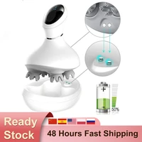 beauty health hand held silicone octopus automatic spider heating vibrating scalp electric head massager