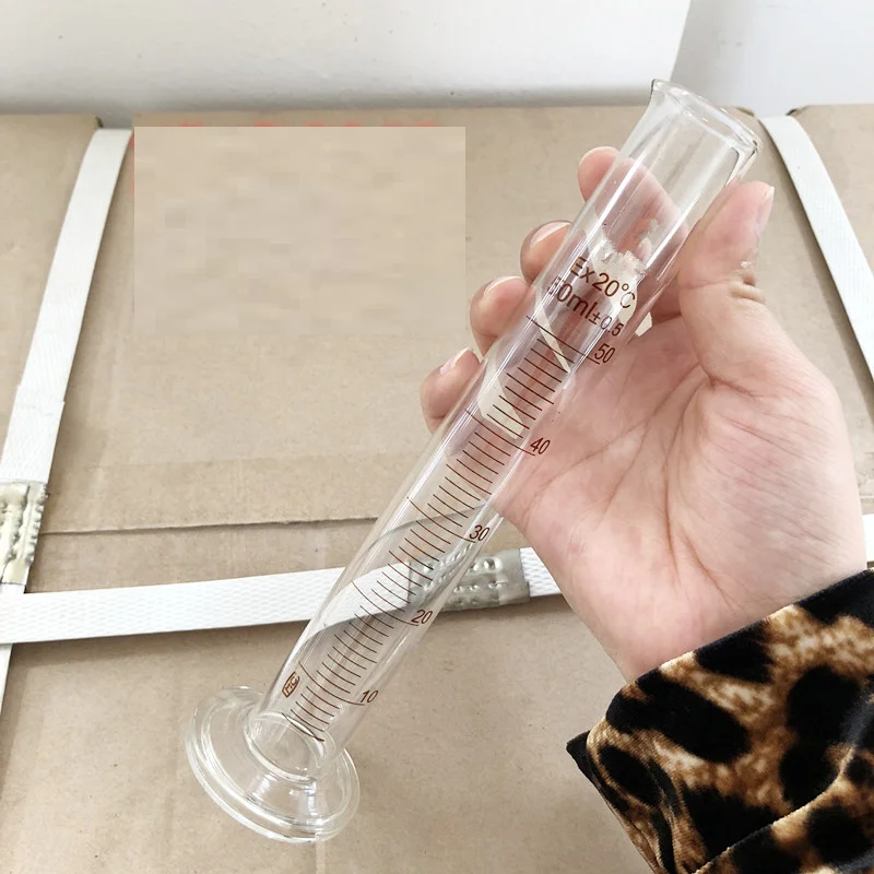 3 шт./лот 50 мл Градуированный стеклянный измерительный цилиндр со шкалой линии