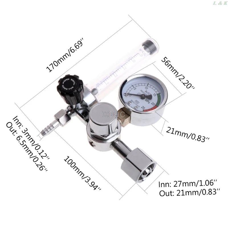 

Metal Welding Gas Argon CO2 Pressure Flow Meter Regulator MIG Tig MAG Weld Gauge -B116 M13 dropship