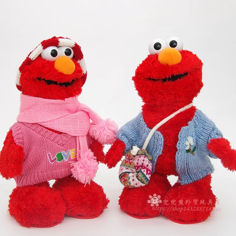 

New Hot Original Disney Sesame Street Series Movie Electric Elmo Plush Toy Kawaii Electric doll Kids Gift 30cm