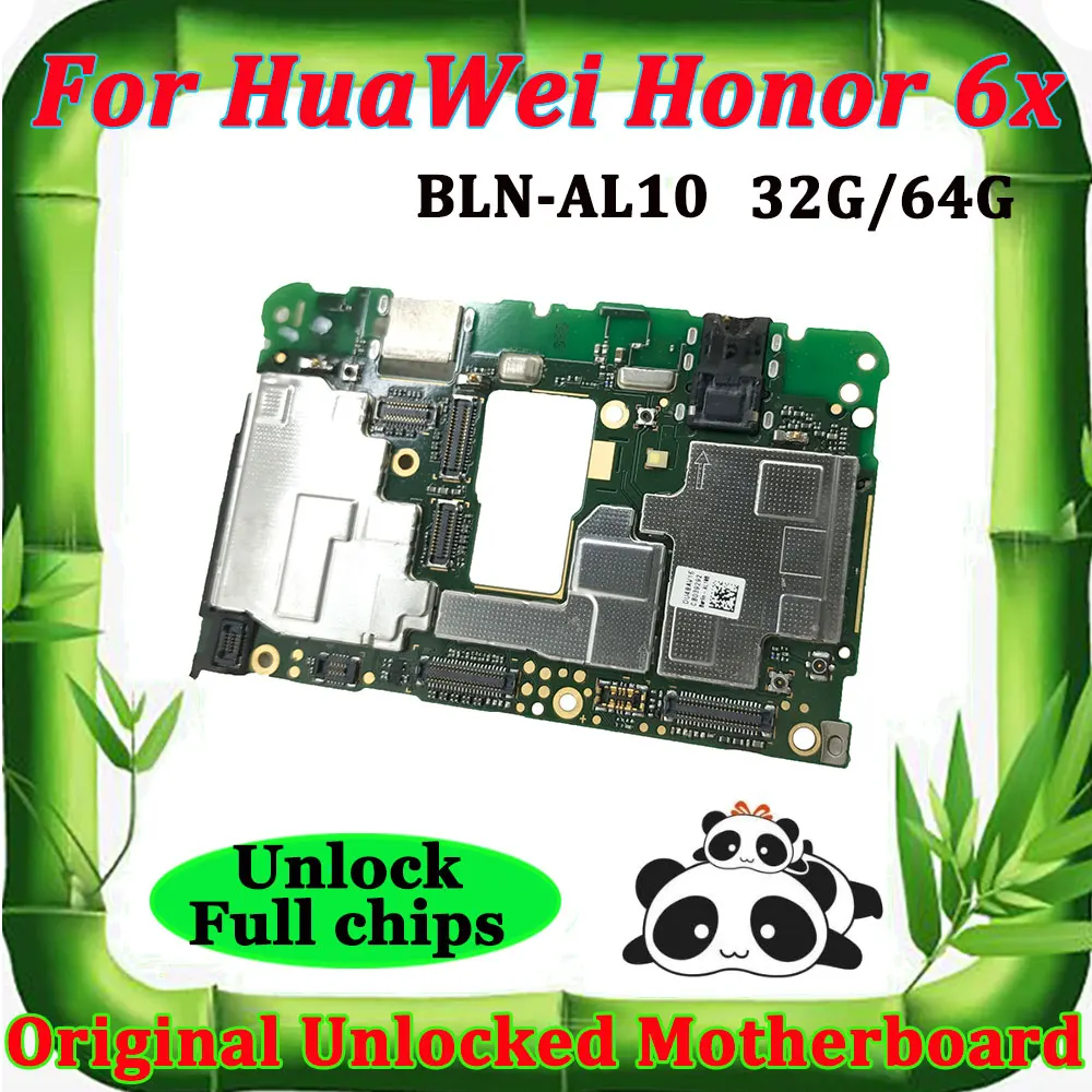 Разблокированная материнская плата для HUAWEI Honor 6X Материнская разблокировка BLN-AL10
