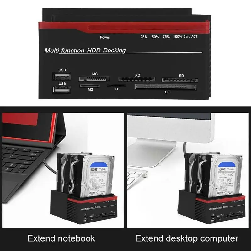 2 5 &quot3 5" USB 3 0 для SATA IDE жесткий диск HDD док клон usb хаб станция кардридер TF SD слот
