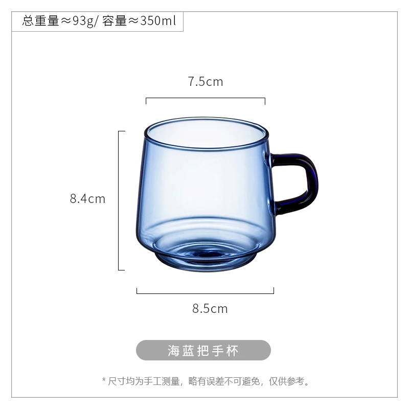 

Creative Water Glass Cup Milk Wine Beer Coffee Mug Whiskey Cute Tea Shot Cups Handle Breakfast Home Verre Drinkware DF50BLB