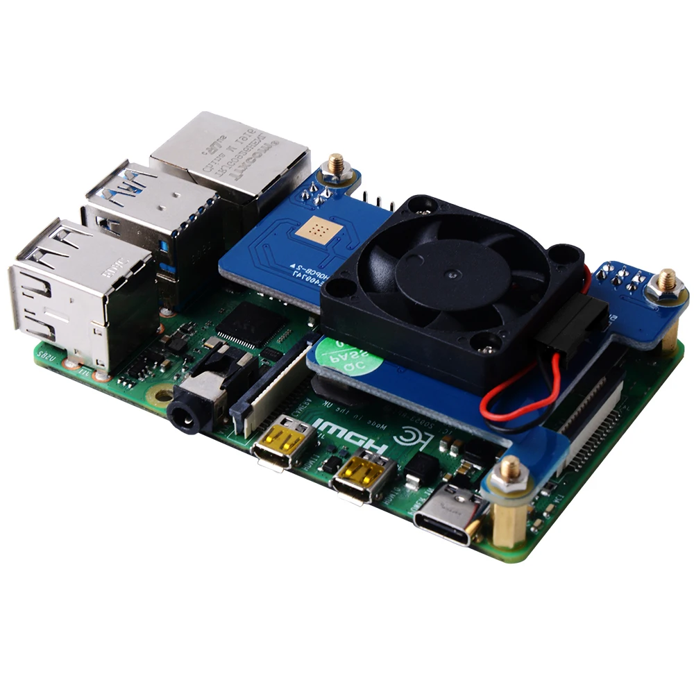 

Raspberry Pi Power-Over-Ethernet Extension Board with Built-in Cooling Fan PoE HAT for Raspberry Pi 4B 3B 3 B+