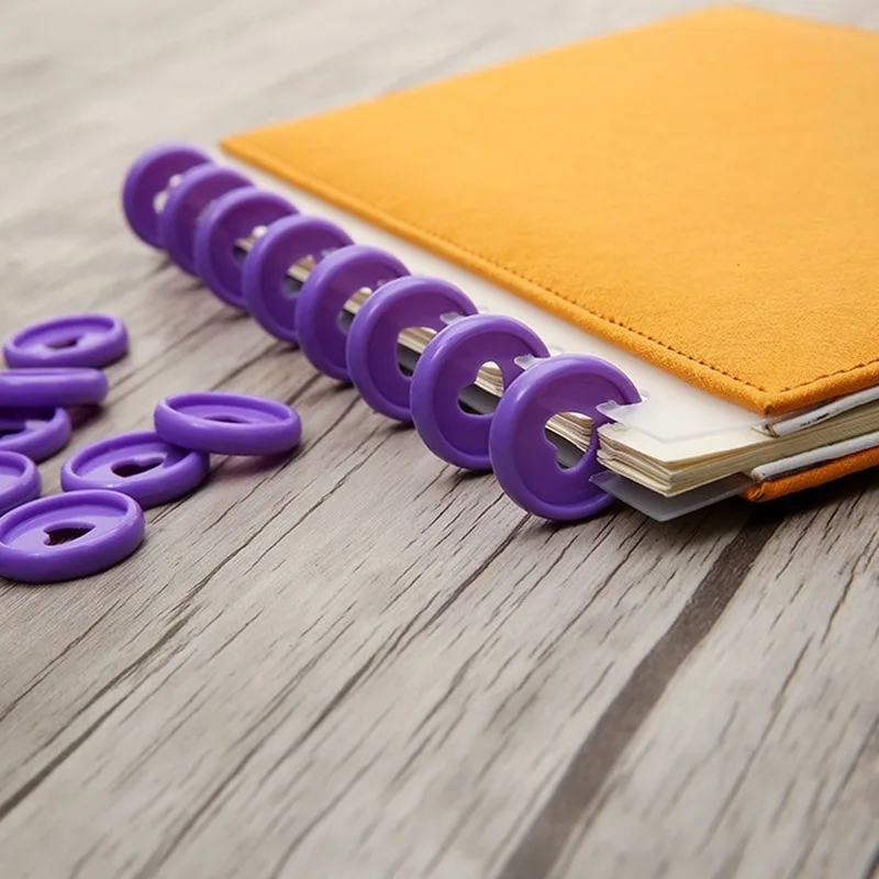 20 шт. 24 мм цветная переплетка для ноутбука кольцо переплета вращающаяся на 360