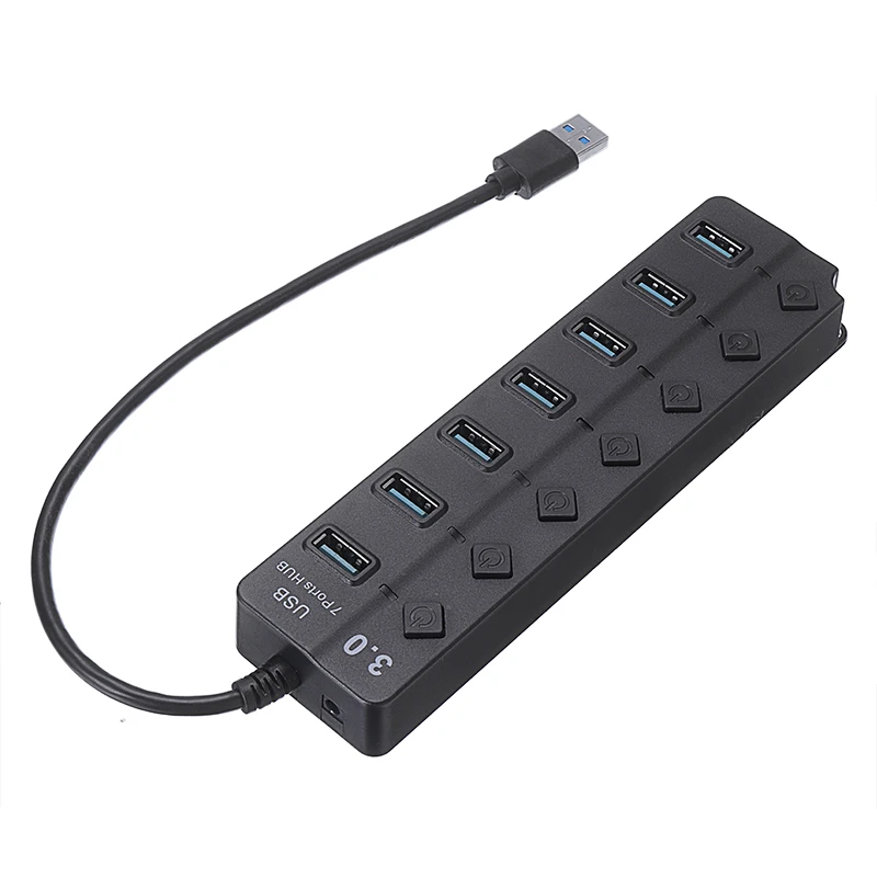 7 портов концентратор USB 3 0 мульти сплиттер внешний удлинитель 5 Гбит/с