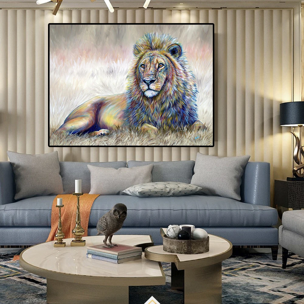 

Abstract Graffiti AnimalsColourful Lion Pictures Canvas Painting Oil Painting Modern Wall Art Poster in Livingroom Decor Home