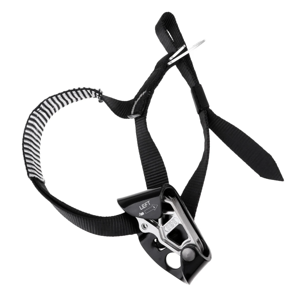 Левого ножной Жумар стояк скалолазание альпинистское оборудование Шестерня