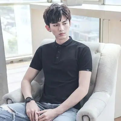 

Summer men's business casual short sleeve t-shirt 2152